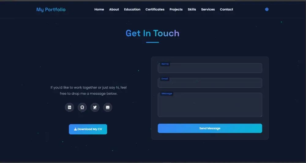 تصميم وانشاء Portfolio Website احترافي