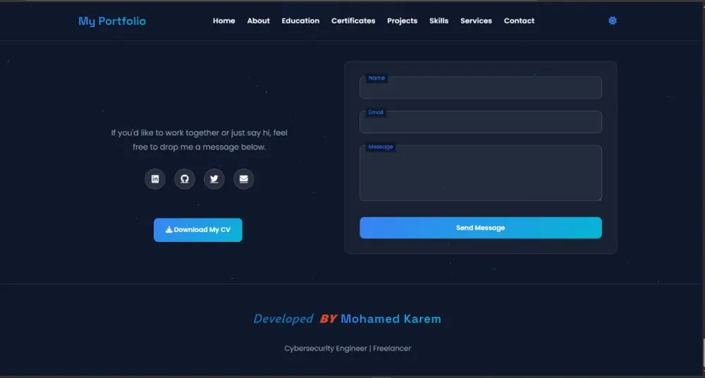 تصميم وانشاء Portfolio Website احترافي