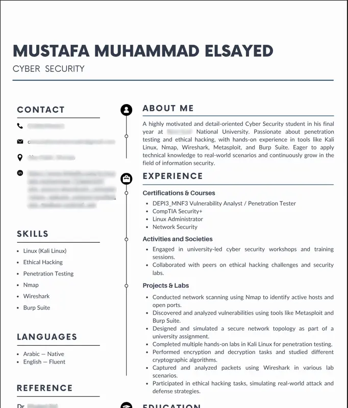 تصميم سيرة ذاتية CV احترافية ومتناسقة بصيغة Word وPDF وCanva