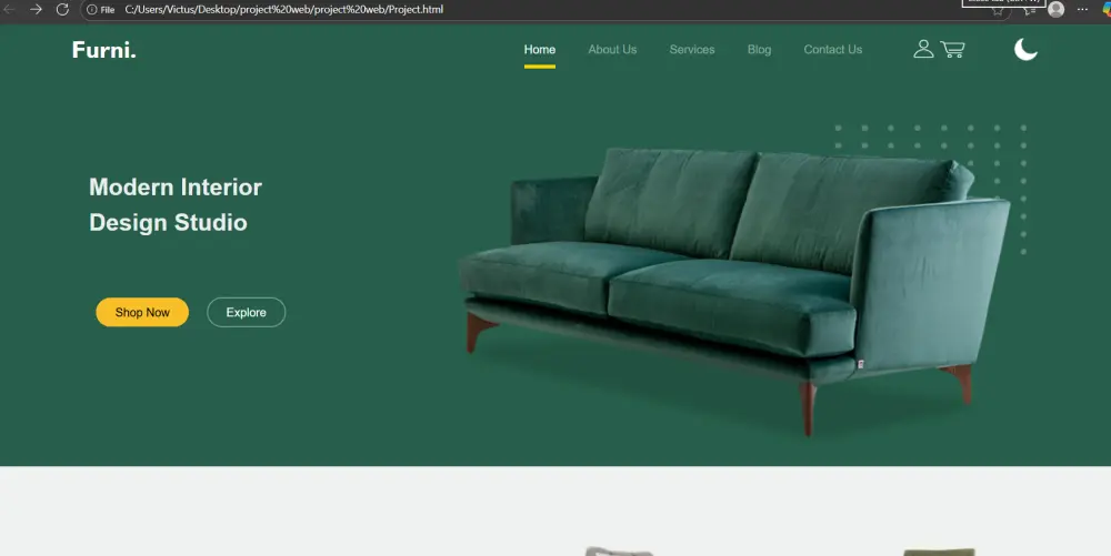 تطوير موقع باستخدام html , css
