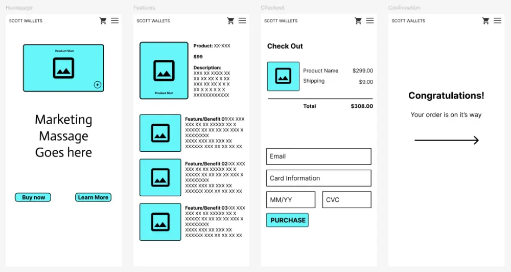 صنع wireframe لأي موقع تريد