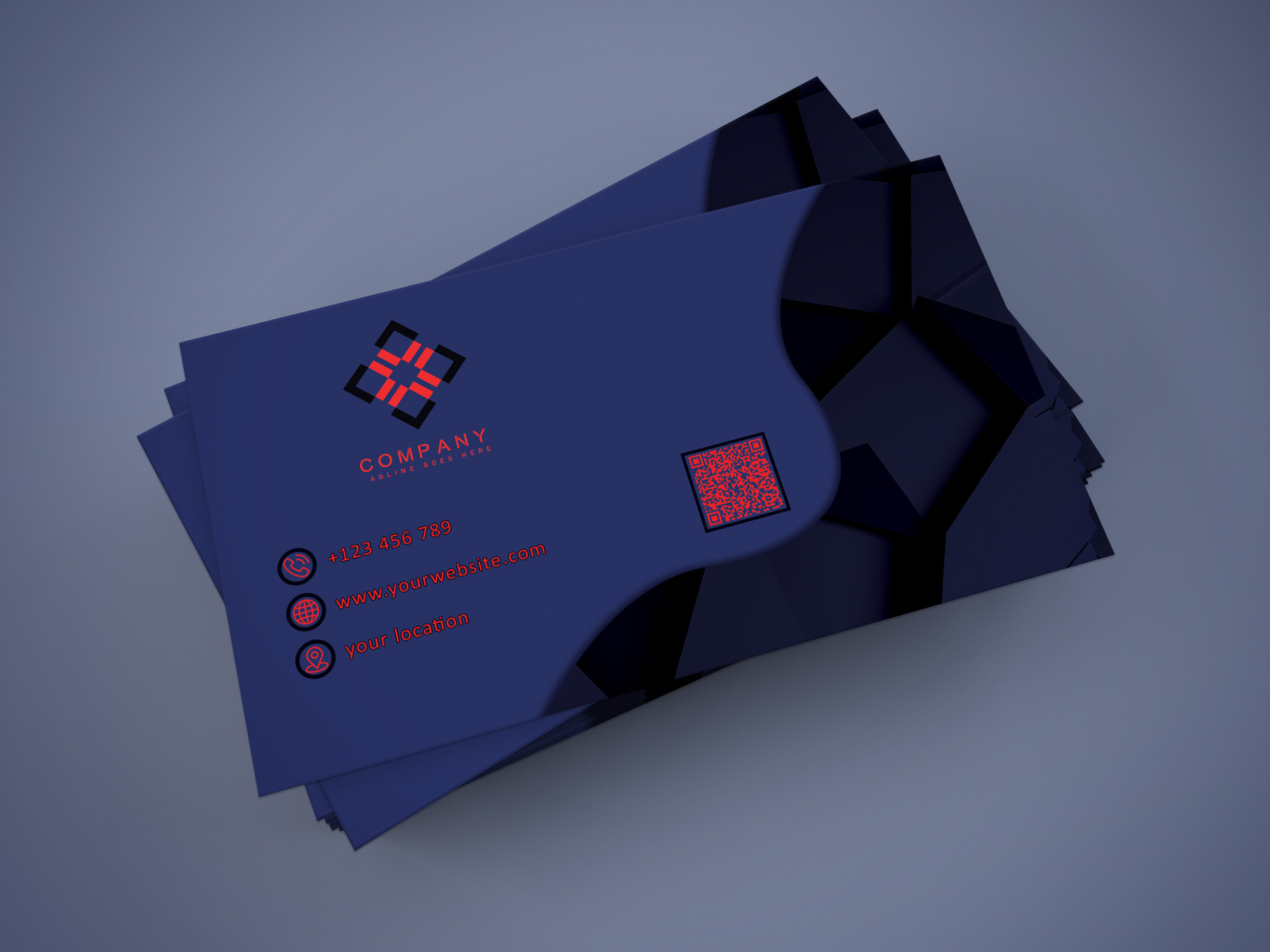 سوف اقوم بتصميم 1 بطاقة أعمال Business Card مع باركود QR code مقابل 10 دولار