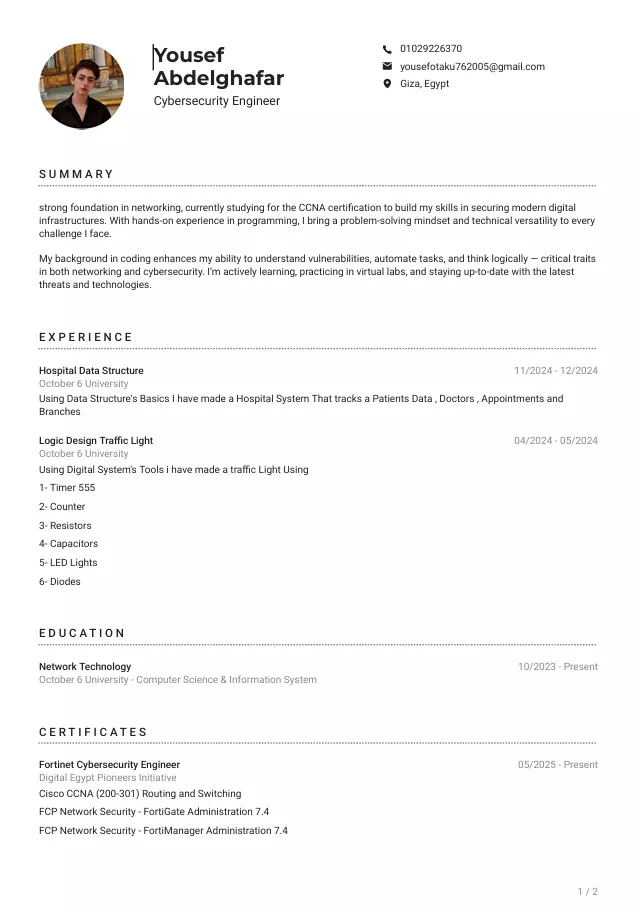 انشاء CV احترافي