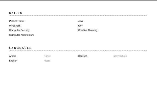 انشاء CV احترافي