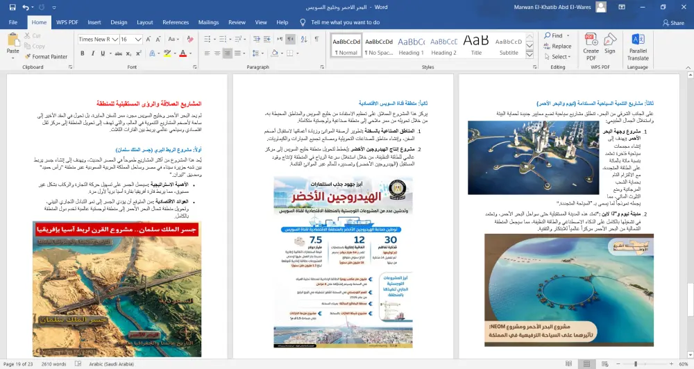 انشاء وتنسيق وتدقيق ملفات Word باحترافية متكاملة باللغتين العربية والانجليزية.