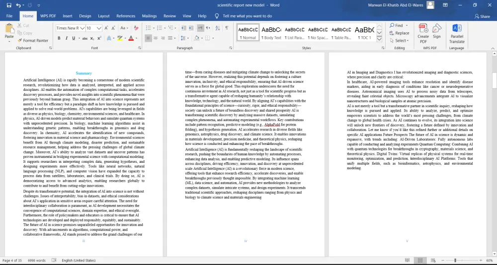 انشاء وتنسيق وتدقيق ملفات Word باحترافية متكاملة باللغتين العربية والانجليزية.