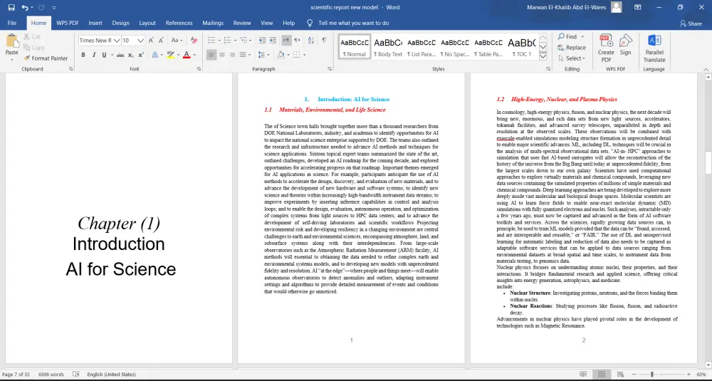 انشاء وتنسيق وتدقيق ملفات Word باحترافية متكاملة باللغتين العربية والانجليزية.