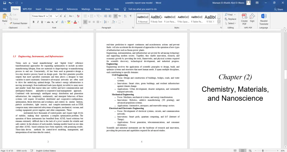 انشاء وتنسيق وتدقيق ملفات Word باحترافية متكاملة باللغتين العربية والانجليزية.