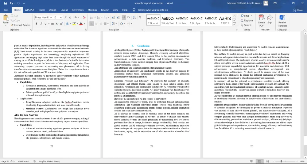 انشاء وتنسيق وتدقيق ملفات Word باحترافية متكاملة باللغتين العربية والانجليزية.