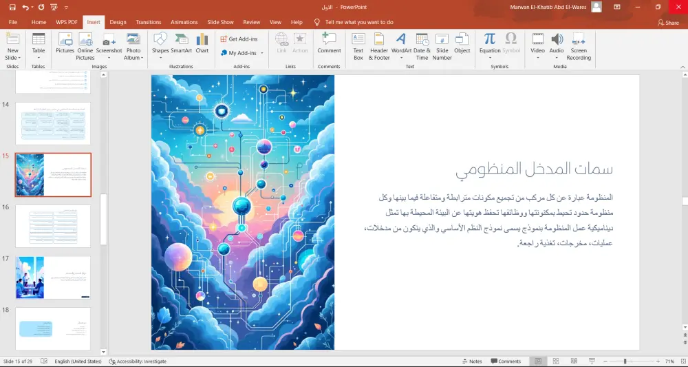 تصميم عروض تقديمة PowerPoint احترافية وجذابة.