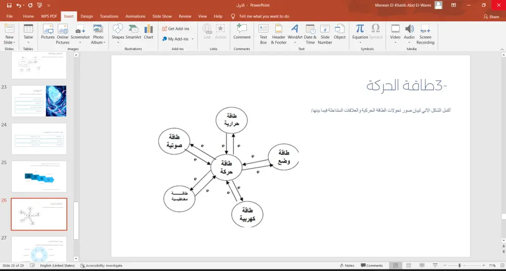 تصميم عروض تقديمة PowerPoint احترافية وجذابة.