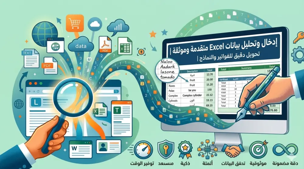 استخراج وإدخال البيانات Web Research & Data Entry