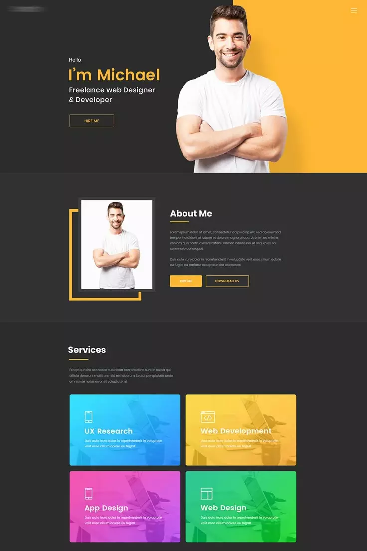 تصميم بورتفوليو احترافي عصري يبرز خبراتك وأعمالك