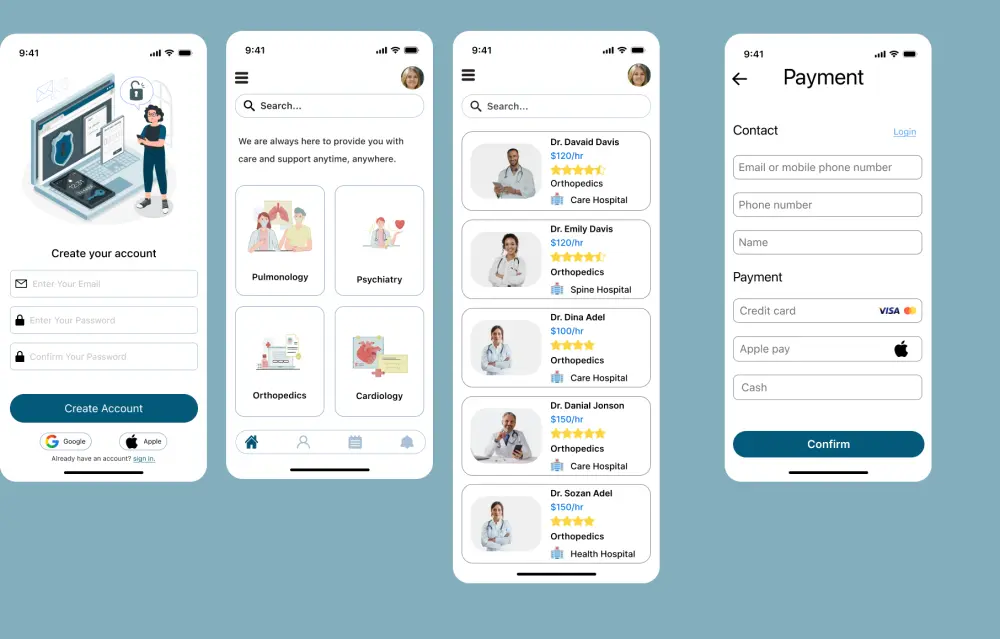 "أصمّم لك واجهات أنيقة وسهلة الاستخدام لتجربة مريحة."