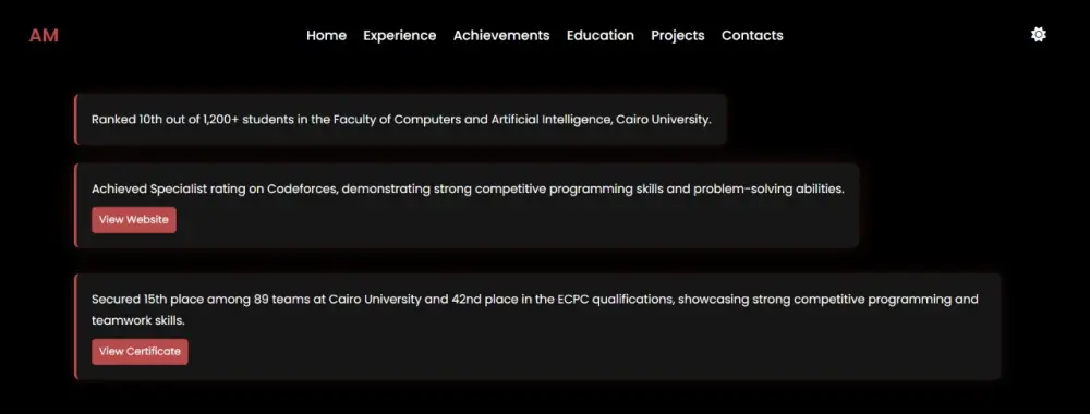 تصميم موقع بورتفوليو شخصي