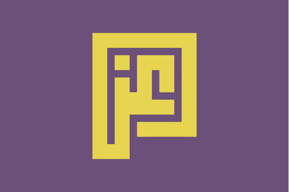 تصميم شعار نصي بالخط الكوفي المربع