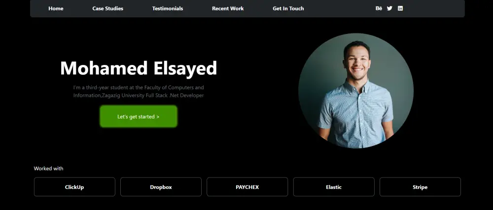 تصميم بورتفوليو احترافي بـ HTML و CSS