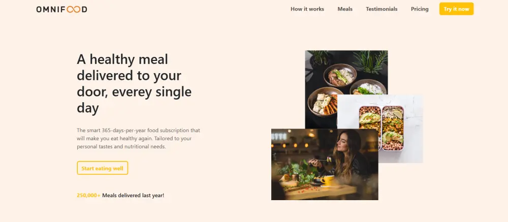 تصميم Landing Page احترافية لمطعم أو خدمة توصيل طعام بـ HTML, CSS