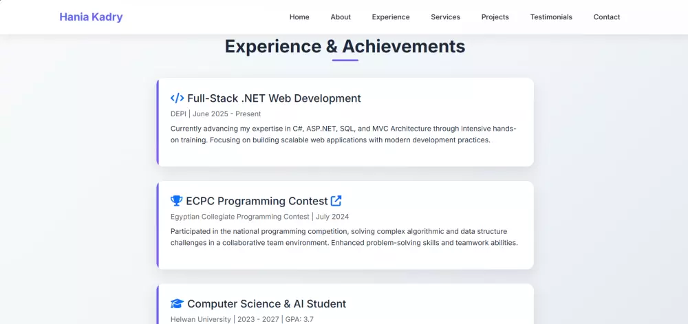 تصميم وبناء موقع شخصي (Portfolio) يعرض أعمالك باحترافية