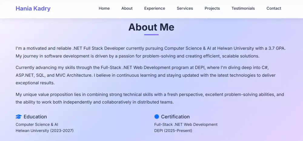 تصميم وبناء موقع شخصي (Portfolio) يعرض أعمالك باحترافية