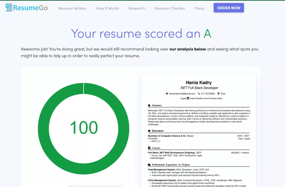 تصميم CV / Resume احترافي ومتوافق مع أنظمة التوظيف (ATS)