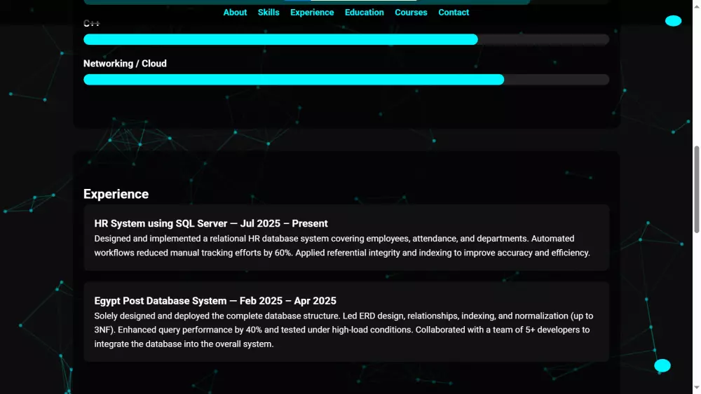 تصميم موقع بورتفوليو شخصي احترافي ومتجاوب يبرز أعمالك ويجذب العملاء