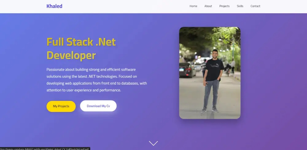 تصميم وبرمجة صفحة بورتفوليو احترافية