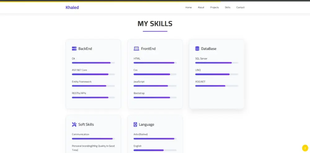 تصميم وبرمجة صفحة بورتفوليو احترافية
