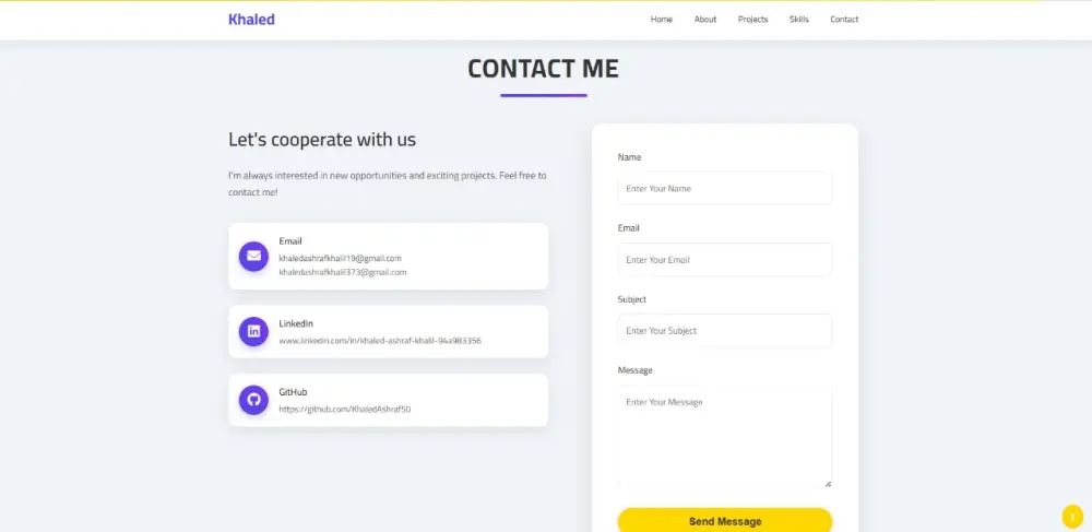 تصميم وبرمجة صفحة بورتفوليو احترافية
