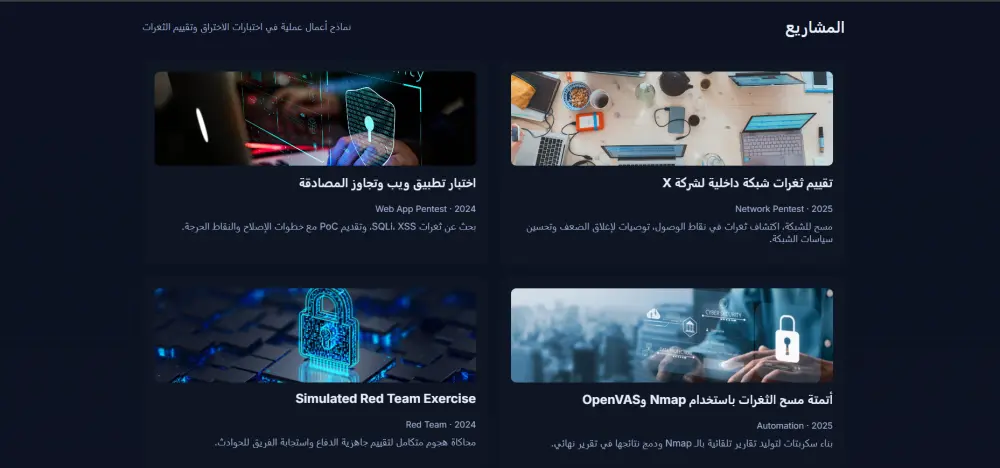 تصميم بورتفوليو شخصى مثالى (موقع -pdf)