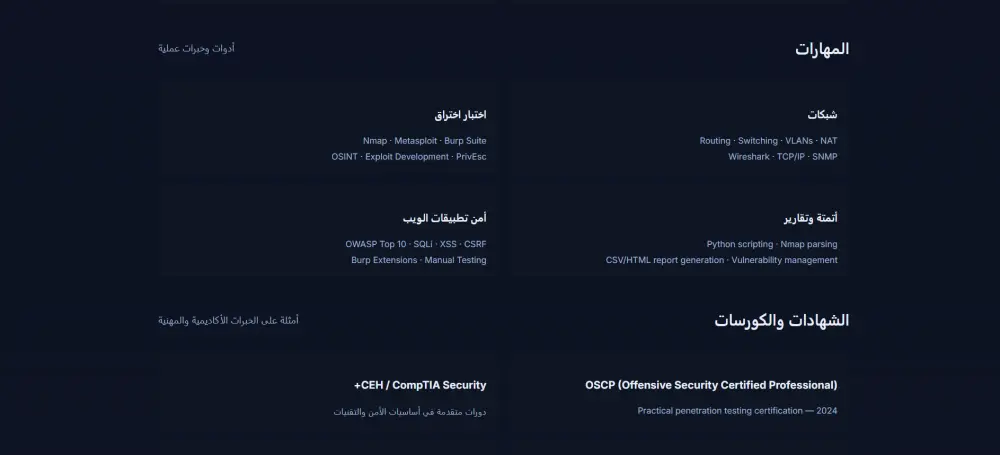 تصميم بورتفوليو شخصى مثالى (موقع -pdf)