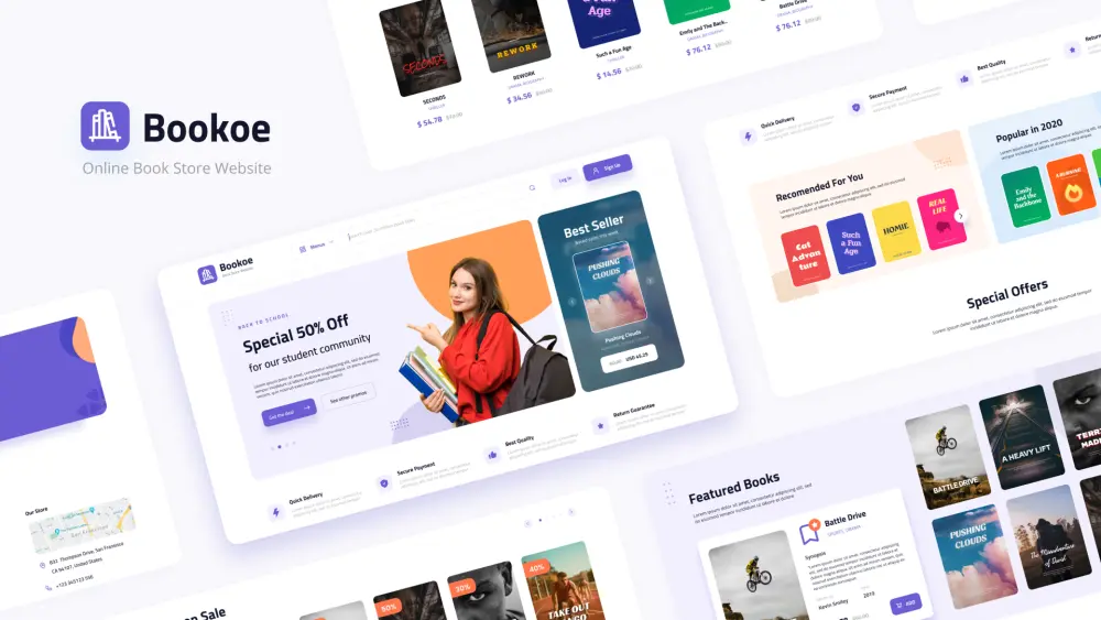 إنشاء موقع إلكتروني احترافي لبيع الكتب (Bookstore) متكامل مع الدفع وإدارة المنتجات