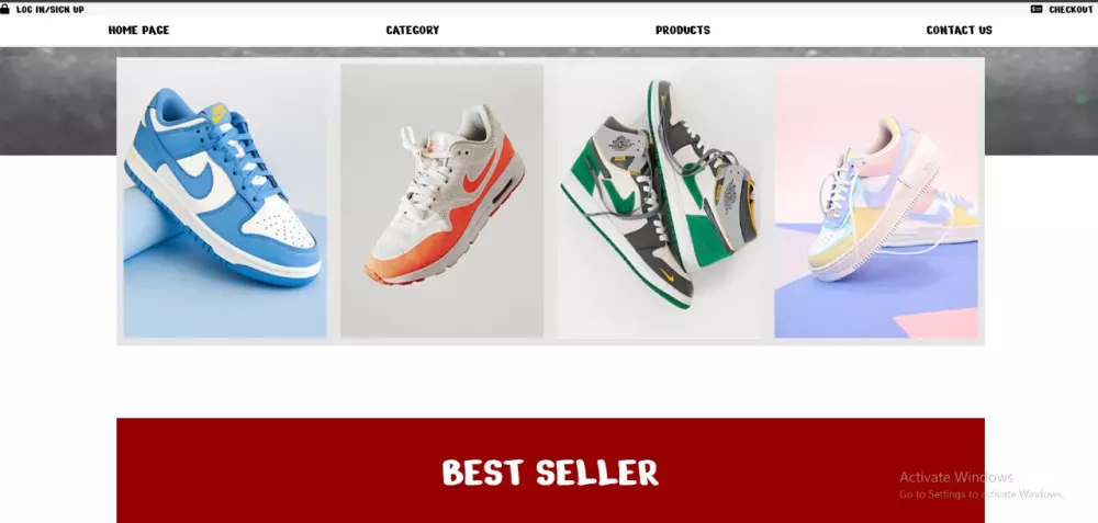 سأقوم بتصميم واجهة متجر إلكتروني (Fashion Store) للاحذية باستخدام Bootstrap، يشمل الصفحة الرئيسية + صفحات الأقسام (رجالي – نسائي – أطفال) + صفحة تواصل + تسجيل دخول + تسجيل حساب جديد + صفحة الدفع (Checkout) + صفحة سلة المشتريات (Cart).