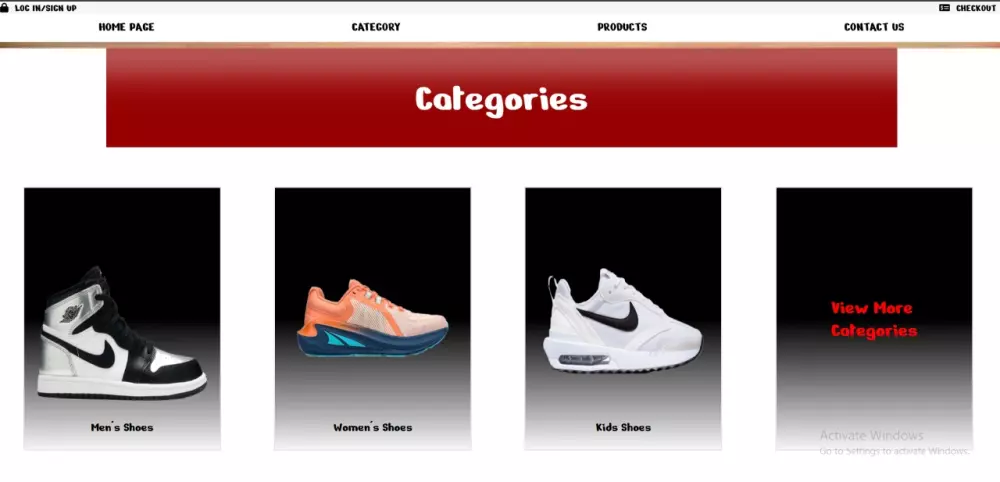 سأقوم بتصميم واجهة متجر إلكتروني (Fashion Store) للاحذية باستخدام Bootstrap، يشمل الصفحة الرئيسية + صفحات الأقسام (رجالي – نسائي – أطفال) + صفحة تواصل + تسجيل دخول + تسجيل حساب جديد + صفحة الدفع (Checkout) + صفحة سلة المشتريات (Cart).