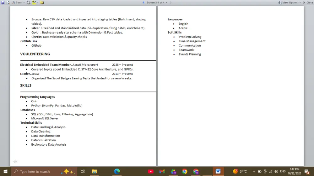كتابة سيرة ذاتية باللغة الإنجليزية تتوافق مع نظام ATS