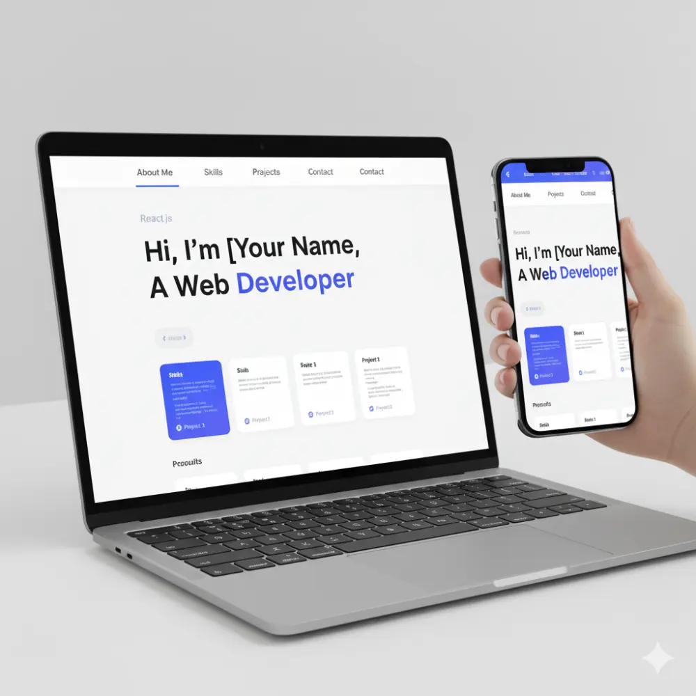 تصميم وتطوير Portfolio شخصي احترافي باستخدام React.js