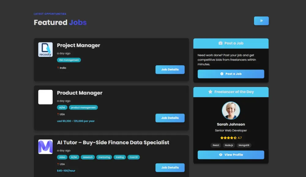 SkilledBridge – منصة للعمل الحر (React.js)