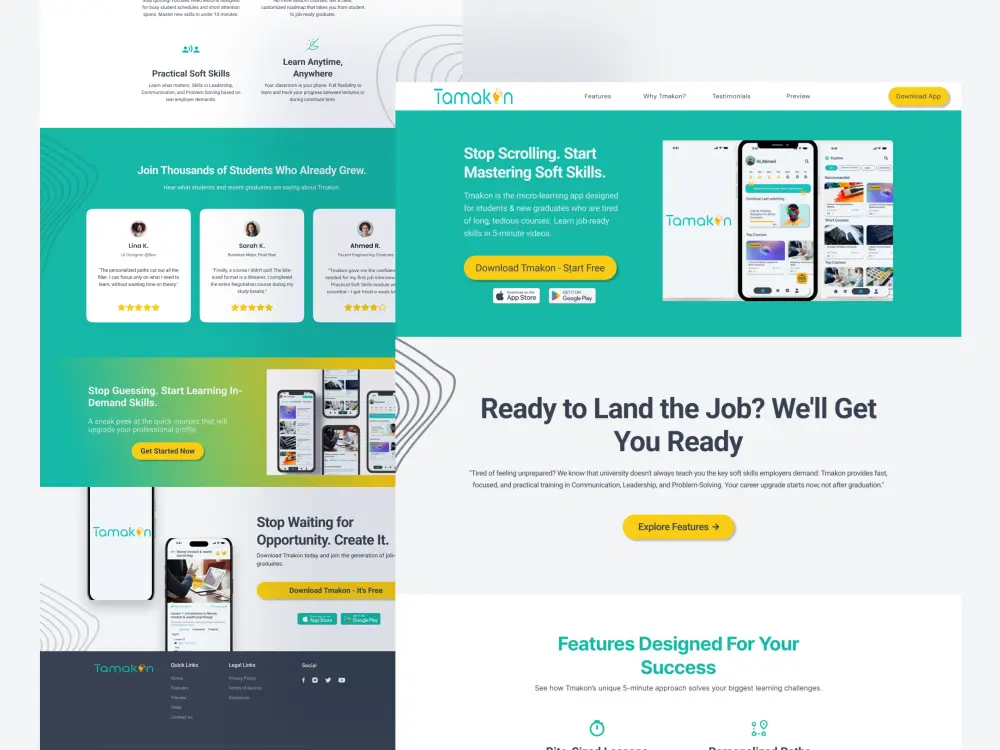تصميم صفحة هبوط Landing Page عالية التحويل High-Converting