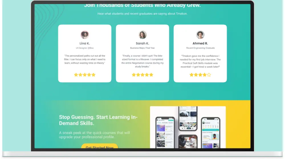 تصميم صفحة هبوط Landing Page عالية التحويل High-Converting