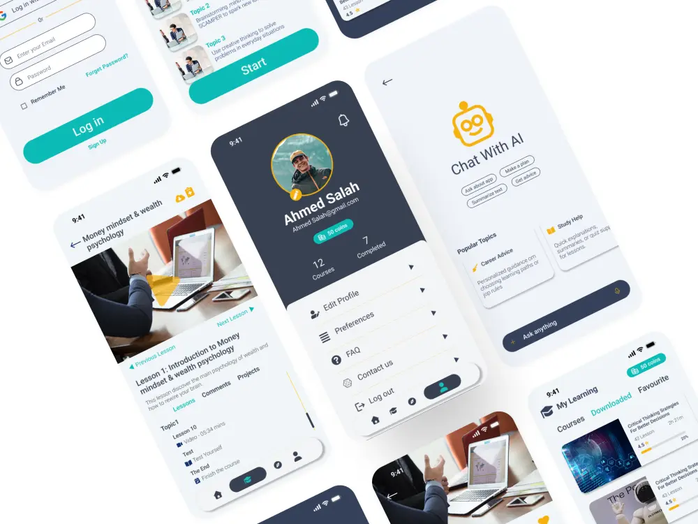 تصميم UI/UX لتطبيقات الموبايل بأسلوب عصري يلفت المستخدمين