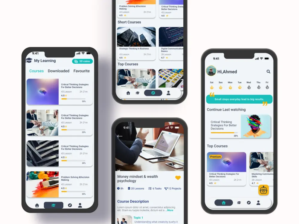 تصميم UI/UX لتطبيقات الموبايل بأسلوب عصري يلفت المستخدمين
