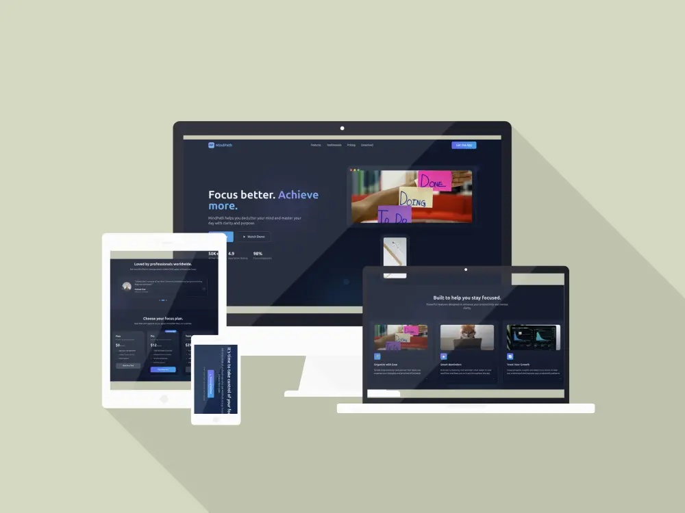 إنشاء موقع ويب متكامل احترافي ومتجاوب باستخدام أحدث التقنيات