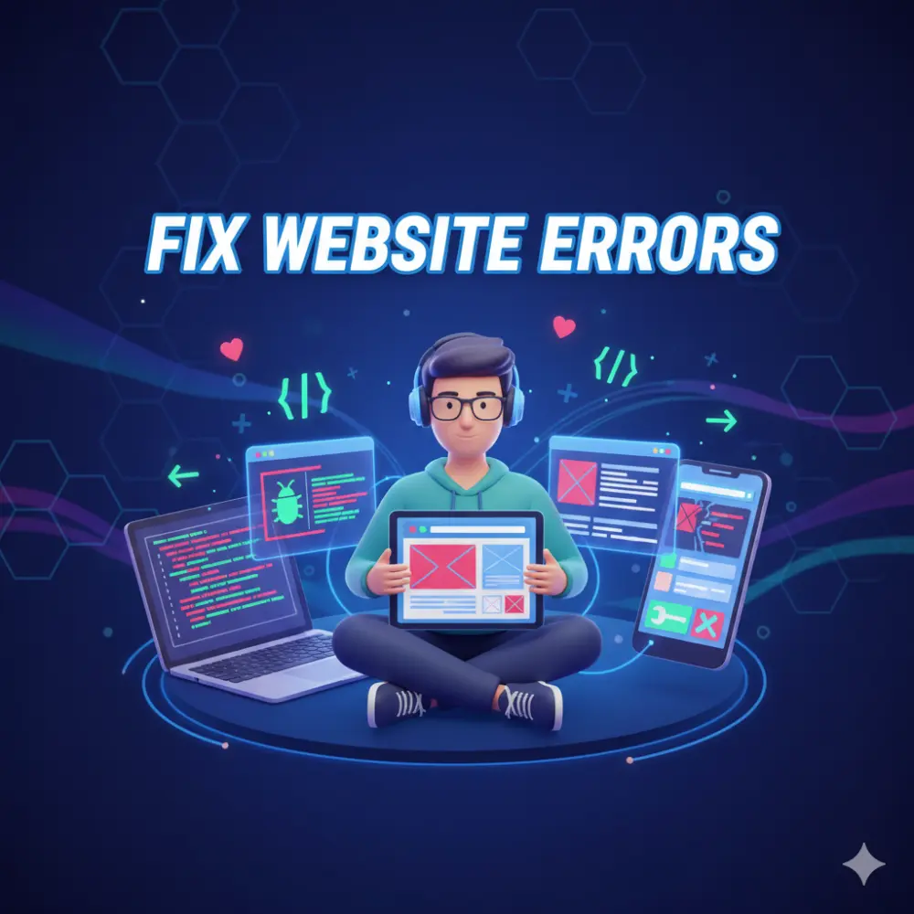 إصلاح الأخطاء وتحسين أداء موقعك  (HTML, CSS, JS, Bootstrap)