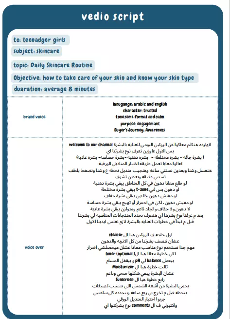 سكريبات مميزة وجذابة للفيديوهات قصير
