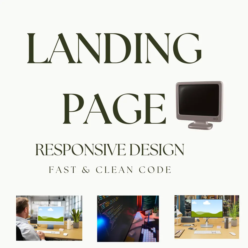 تصميم Landing Page احترافية باستخدام HTML, CSS, JavaScript