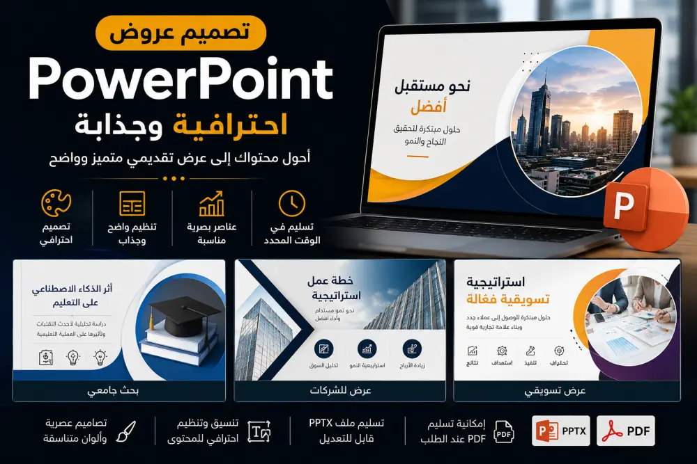 سأحول المحتوى الخاص بك إلى عرض PowerPoint احترافي جاهز للعرض