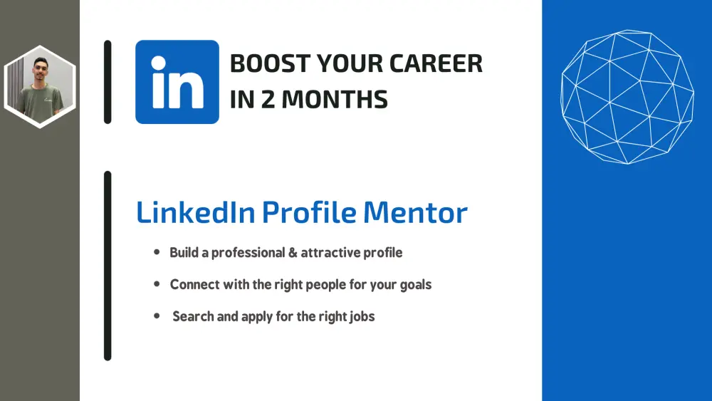 تحسين بروفايل LinkedIn + إرشاد لتفعيل المزايا الاحترافية مجانًا لمدة شهرين.