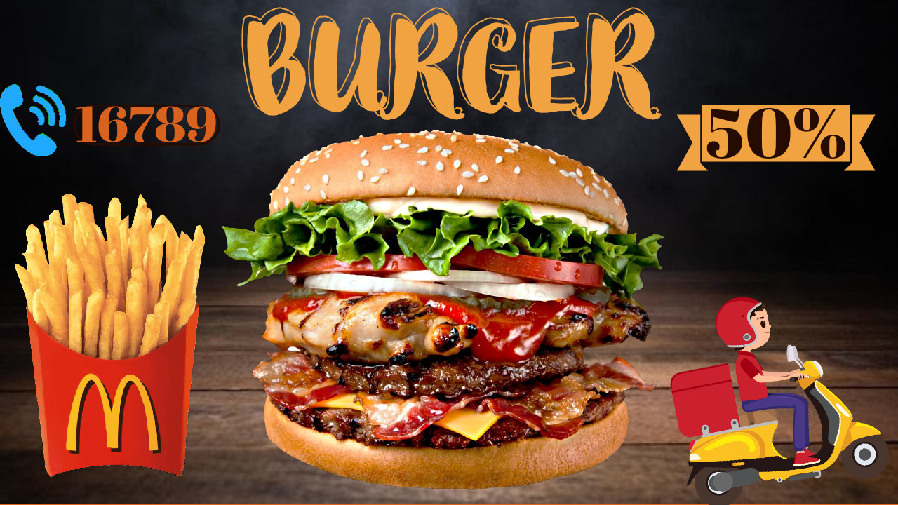 تصميم بوستر دعائي لمطعم مثل هذا