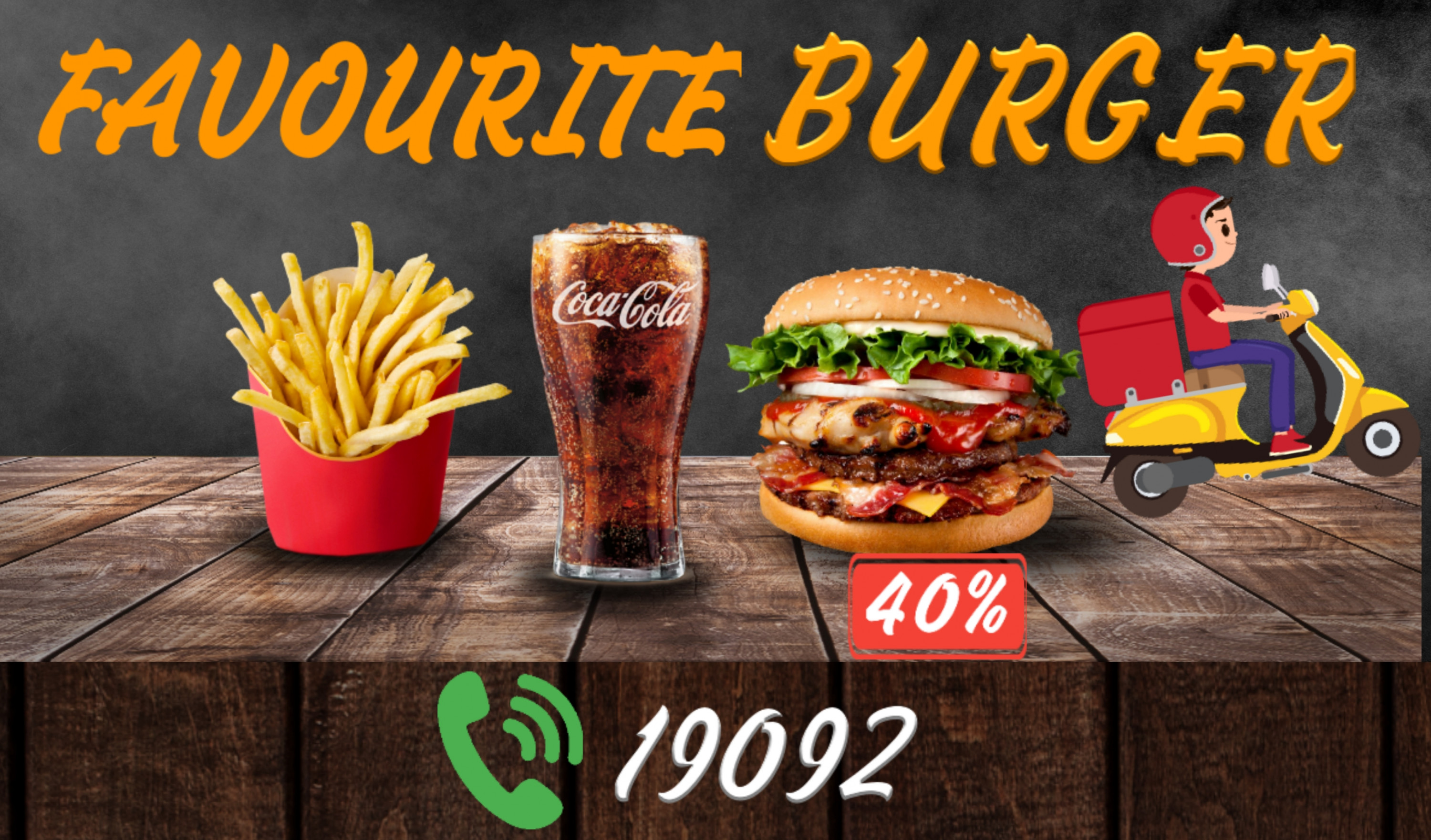 تصميم بوستر دعائي لمطعم مثل هذا