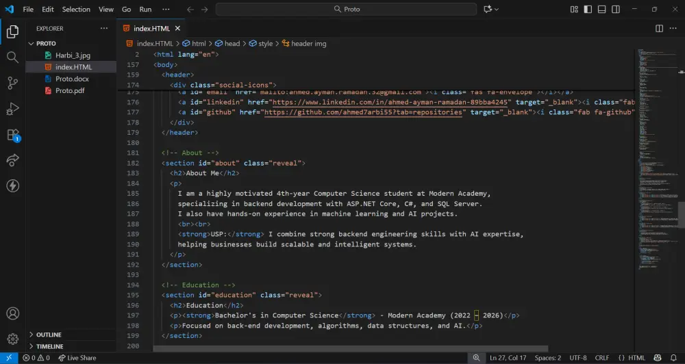 تصميم وإنشاء بورتفوليو ويب احترافي لعرض أعمالك ومهاراتك بشكل جذاب ومنظم